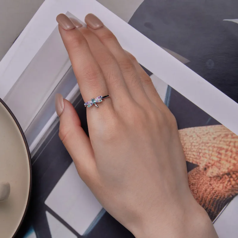 (immagine per) Anello stile Pandora con libellula - BSR384 - Visualizza 6
