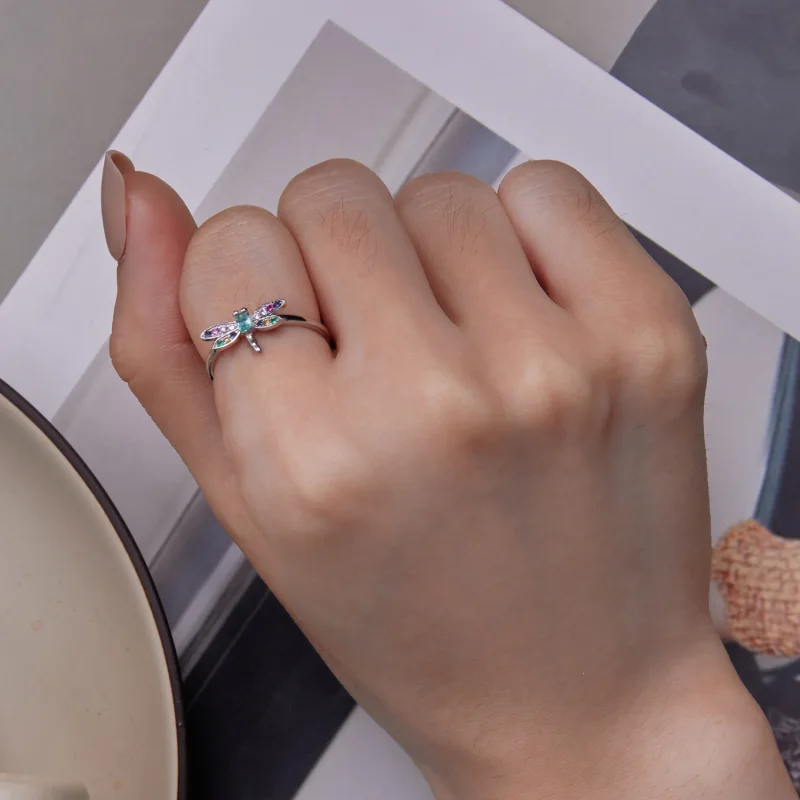 (immagine per) Anello stile Pandora con libellula - BSR384 - Visualizza 7