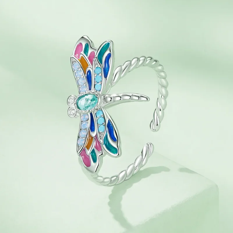 (immagine per) Anello stile Pandora con libellula - BSR385 - Visualizza 2
