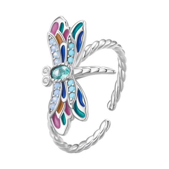 (immagine per) Anello stile Pandora con libellula - BSR385