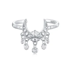 (immagine per) Anello stile Pandora con Luna e Loto - SCR955