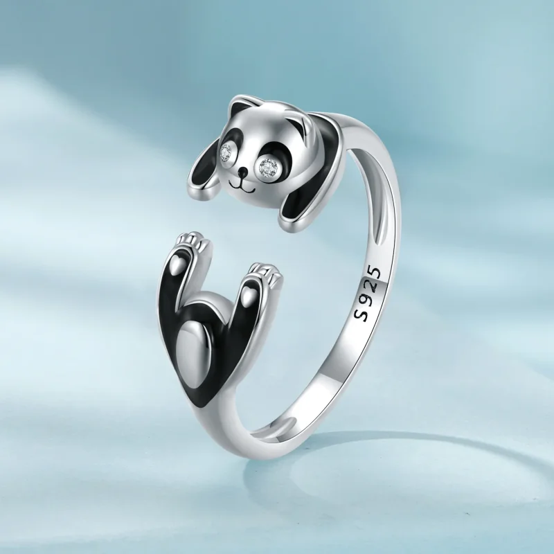 (immagine per) Anello stile Pandora con panda - SCR969-E - Visualizza 2
