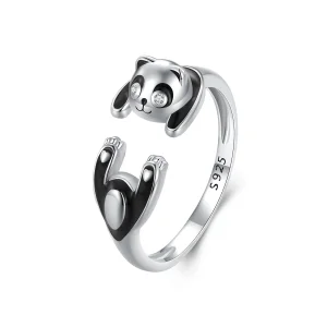 Anello stile Pandora con panda - SCR969-E (immagine per) Anello stile Pandora con panda - SCR969-E