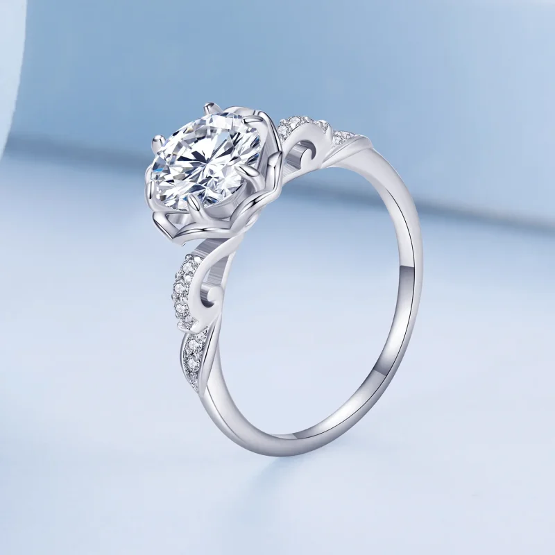 (immagine per) Anello stile Pandora con rosa romantica - BSR387 - Visualizza 2