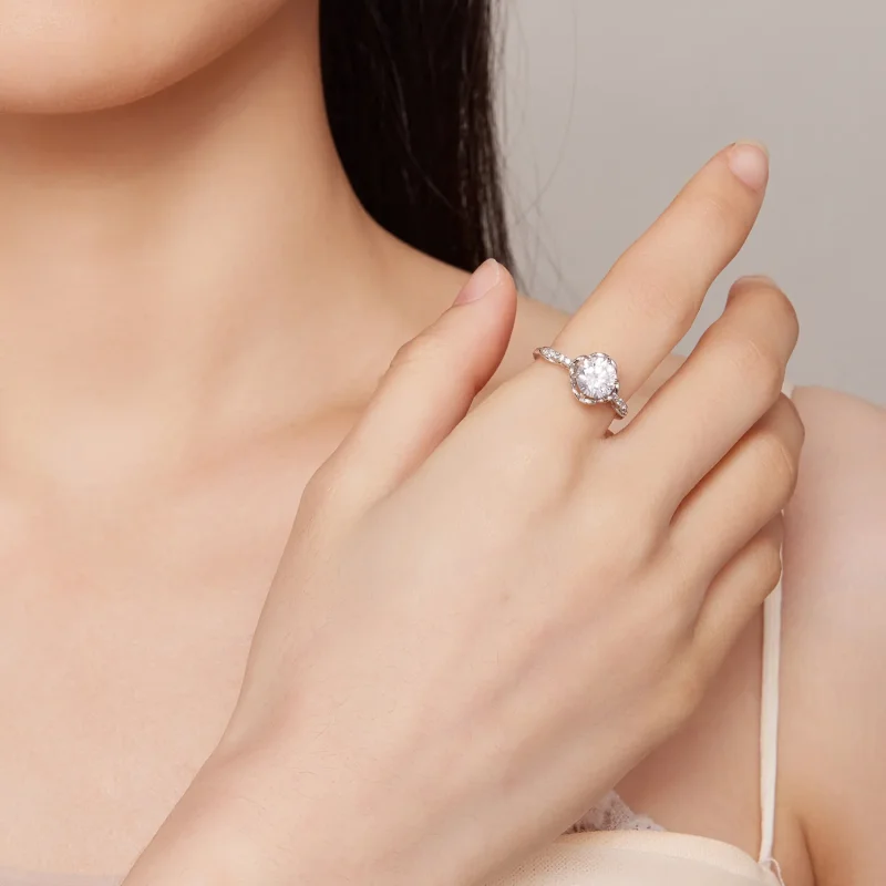 (immagine per) Anello stile Pandora con rosa romantica - BSR387 - Visualizza 5
