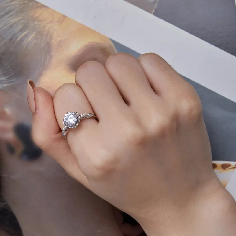 (immagine per) Anello stile Pandora con rosa romantica - BSR387 - Visualizza 7