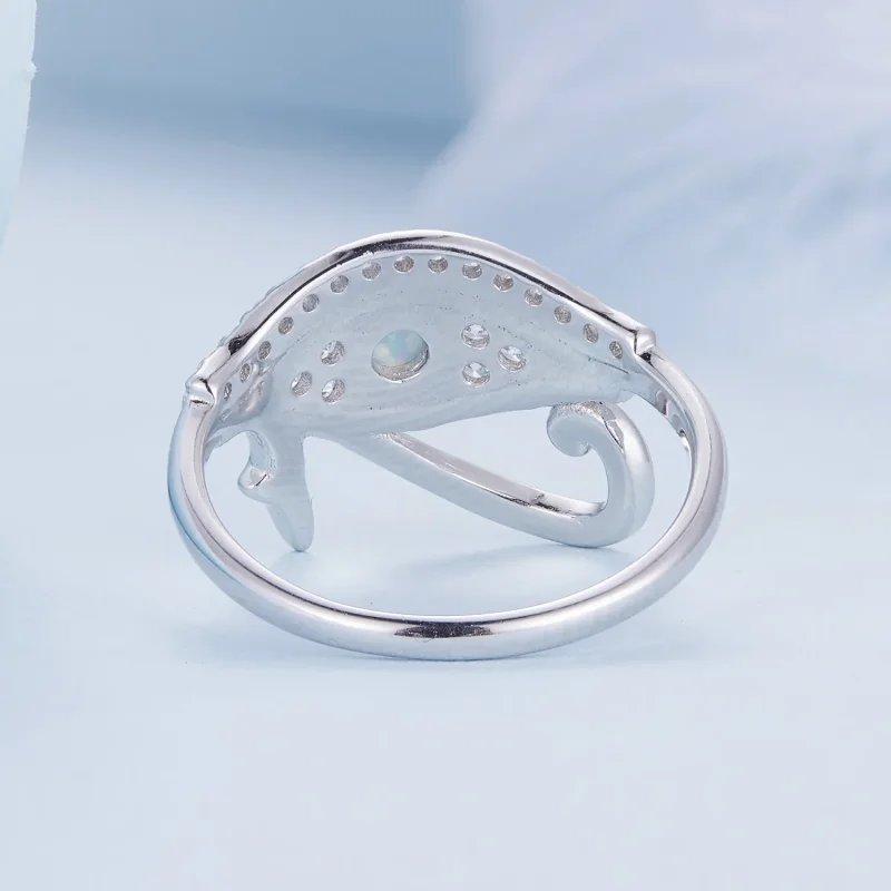 (immagine per) Anello stile Pandora con zircone Occhio di Horus - BSR403 - Visualizza 4