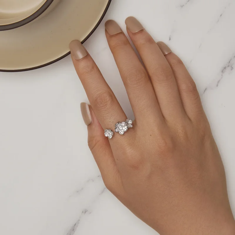 (immagine per) Anello stile Pandora pieno di fiori - BSR447 - Visualizza 5