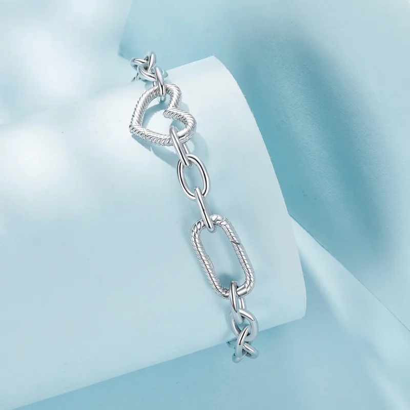 (immagine per) Braccialetto a catena a cuore stile Pandora - SCB258 - Visualizza 2