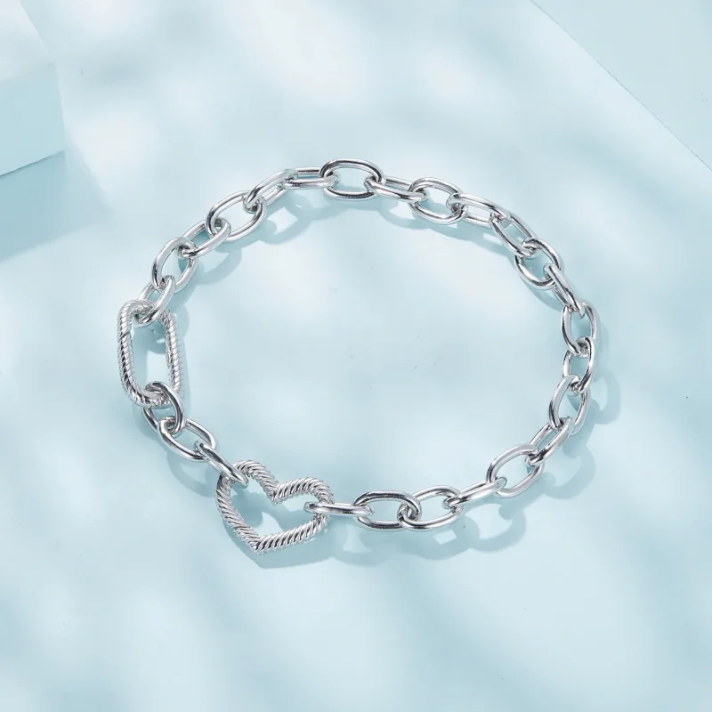 (immagine per) Braccialetto a catena a cuore stile Pandora - SCB258 - Visualizza 3