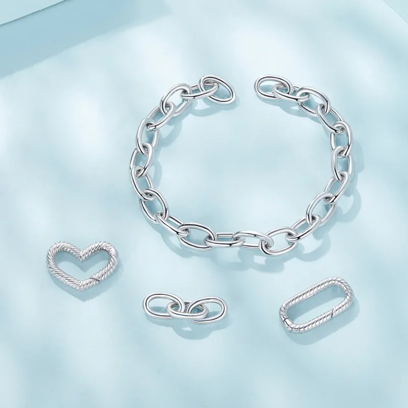 (immagine per) Braccialetto a catena a cuore stile Pandora - SCB258 - Visualizza 4