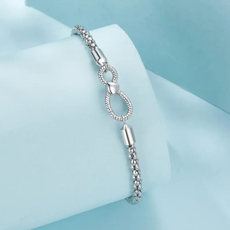 (immagine per) Braccialetto a catena base di stile Pandora con simbolo dell'infinito - SCB260 - Visualizza 2