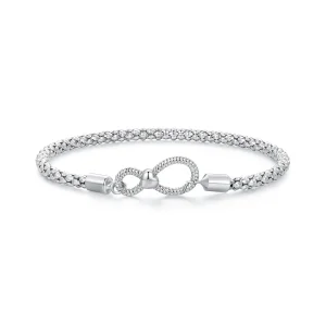 Braccialetto a catena base di stile Pandora con simbolo dell'infinito - SCB260 (immagine per) Braccialetto a catena base di stile Pandora con simbolo dell'infinito - SCB260