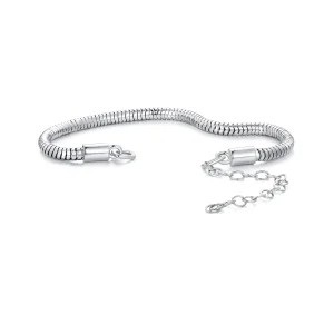 Braccialetto a catena in stile Pandora con catena a ossa di serpente - BSB150 (immagine per) Braccialetto a catena in stile Pandora con catena a ossa di serpente - BSB150