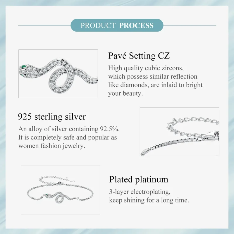 (immagine per) Braccialetto a catena serpente Pandora Style - SCB261 - Visualizza 6