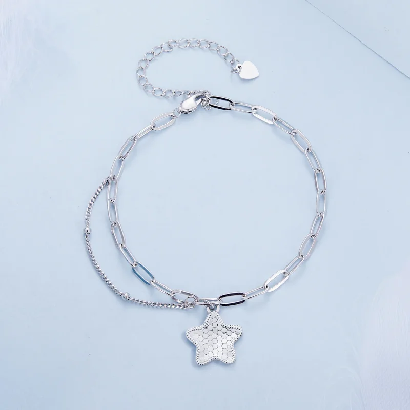 (immagine per) Braccialetto a catena stile Pandora con stella brillante - BSB137 - Visualizza 2
