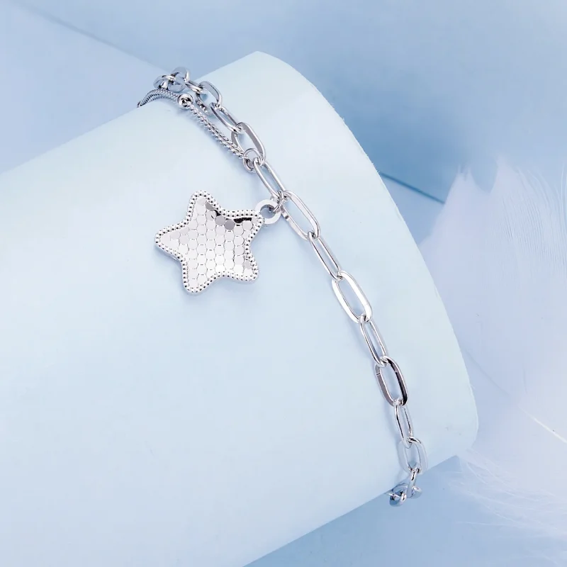 (immagine per) Braccialetto a catena stile Pandora con stella brillante - BSB137 - Visualizza 3