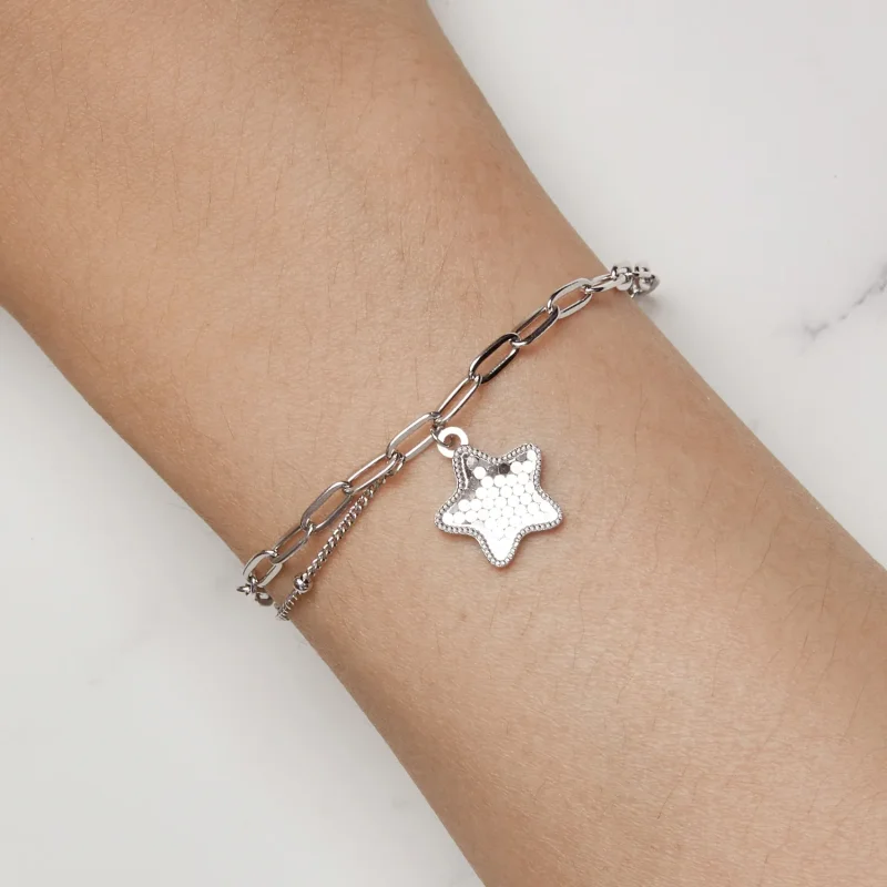 (immagine per) Braccialetto a catena stile Pandora con stella brillante - BSB137 - Visualizza 7