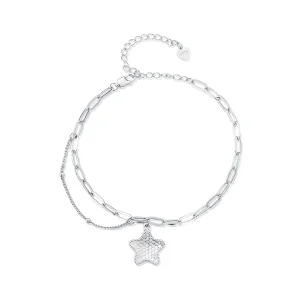 (immagine per) Braccialetto a catena stile Pandora con stella brillante - BSB137