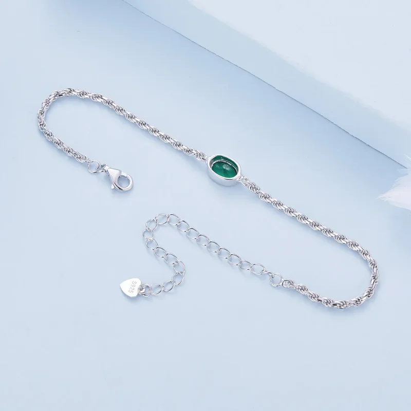 (immagine per) Braccialetto Chopard in stile Pandora con lussuose zirconi verdi - BSB116 - Visualizza 4