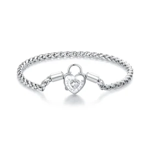 Braccialetto con catena base a cuore di stile Pandora - BSB147 (immagine per) Braccialetto con catena base a cuore di stile Pandora - BSB147