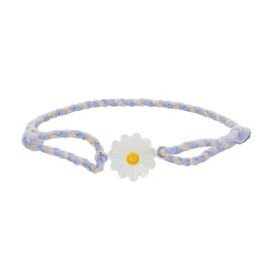 (immagine per) Braccialetto in corda con charm a forma di margherita nello stile Pandora - SCB250