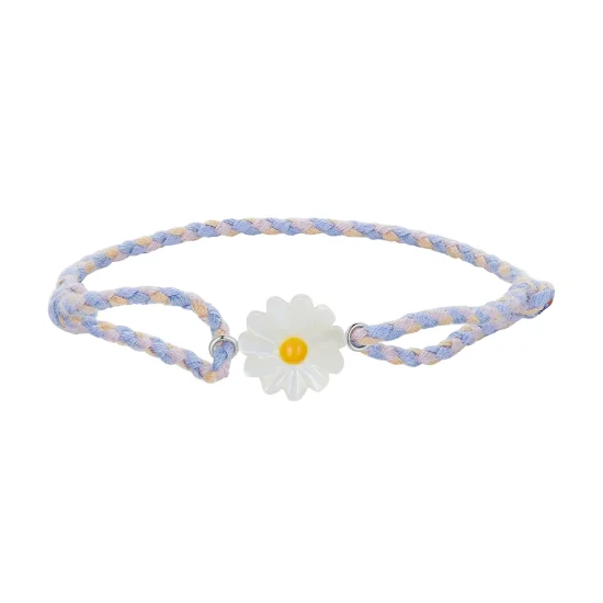 (immagine per) Braccialetto in corda con charm a forma di margherita nello stile Pandora - SCB250