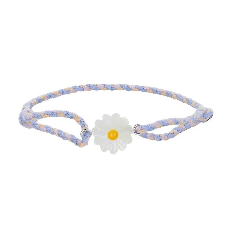 (immagine per) Braccialetto in corda con charm a forma di margherita nello stile Pandora - SCB250