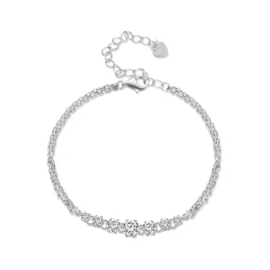Braccialetto in stile Pandora con Moissanite (Un Certificato) - MSB008 (immagine per) Braccialetto in stile Pandora con Moissanite (Un Certificato) - MSB008