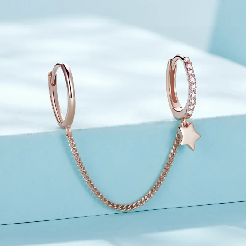 (immagine per) Catena di sicurezza Astropath in stile Pandora color oro rosa - SCE914-C - Visualizza 2