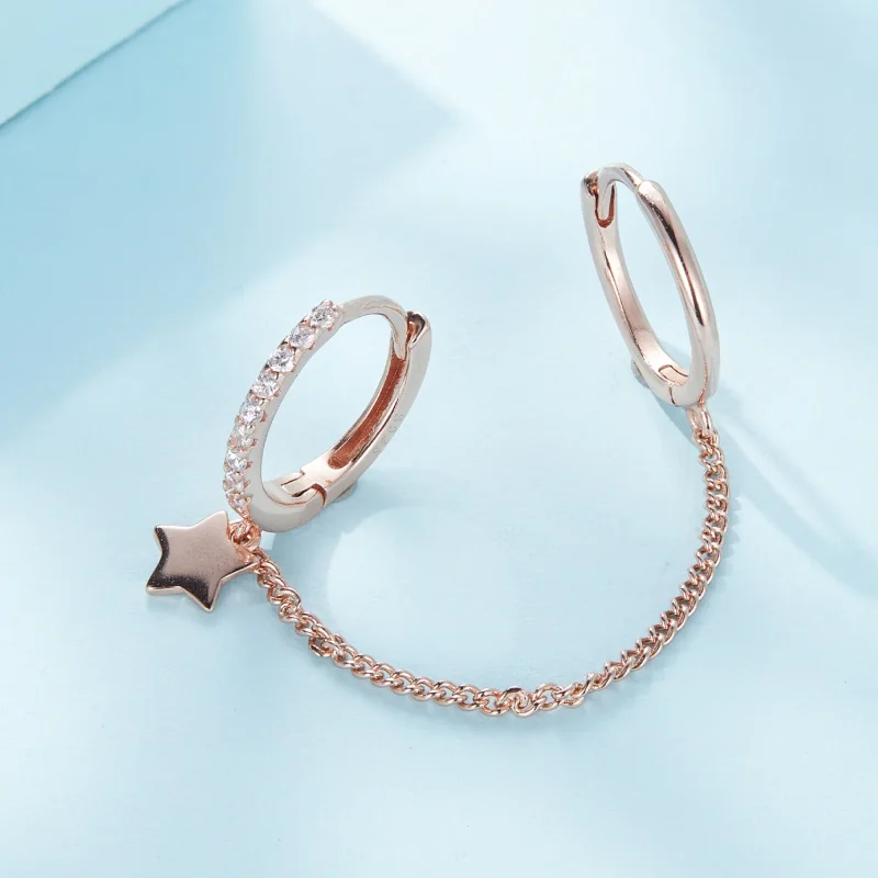 (immagine per) Catena di sicurezza Astropath in stile Pandora color oro rosa - SCE914-C - Visualizza 3