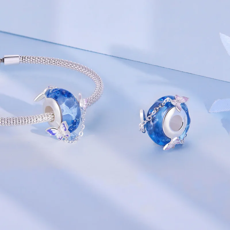 (immagine per) Charm a farfalla con nappina in stile Pandora - SCC2461 - Visualizza 4