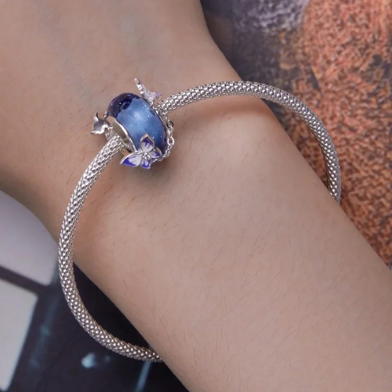 (immagine per) Charm a farfalla con nappina in stile Pandora - SCC2461 - Visualizza 6