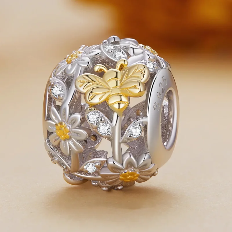 (immagine per) Charm a forma di ape margherita nello stile di Pandora - BSC818 - Visualizza 2