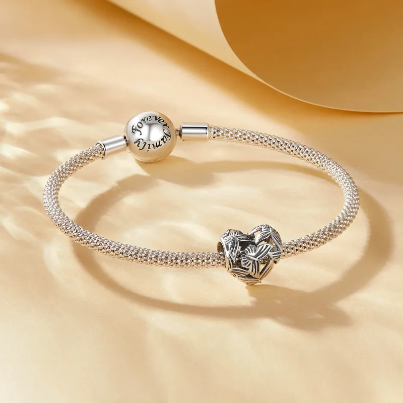 (immagine per) Charm a forma di cuore a forma di farfalla nello stile di Pandora - SCC2576 - Visualizza 5