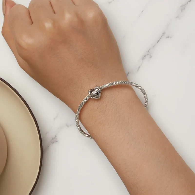 (immagine per) Charm a forma di cuore a forma di farfalla nello stile di Pandora - SCC2576 - Visualizza 6