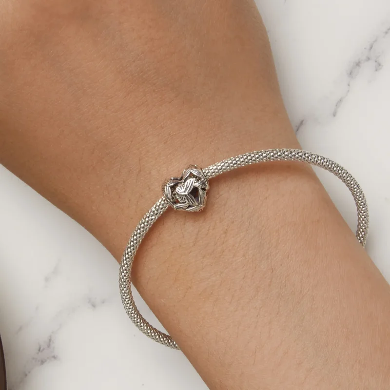 (immagine per) Charm a forma di cuore a forma di farfalla nello stile di Pandora - SCC2576 - Visualizza 7