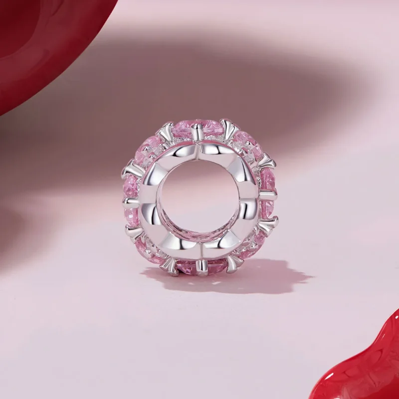 (immagine per) Charm a forma di cuore con cintura stretta di stile Pandora - BSC924 - Visualizza 3