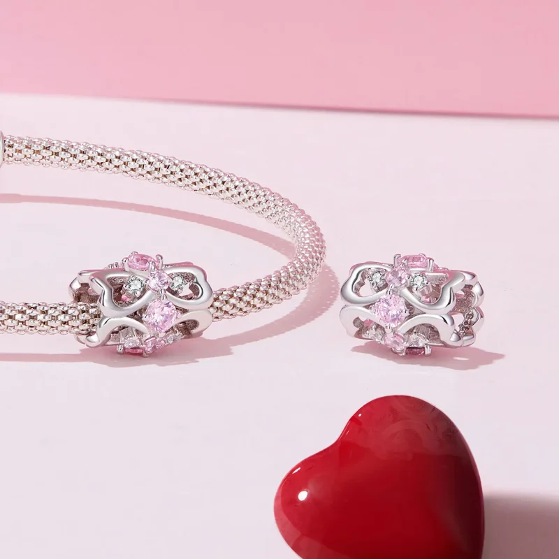 (immagine per) Charm a forma di cuore con cintura stretta di stile Pandora - BSC924 - Visualizza 4