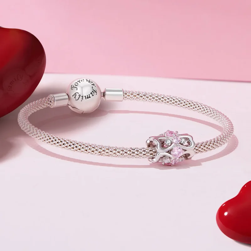 (immagine per) Charm a forma di cuore con cintura stretta di stile Pandora - BSC924 - Visualizza 5