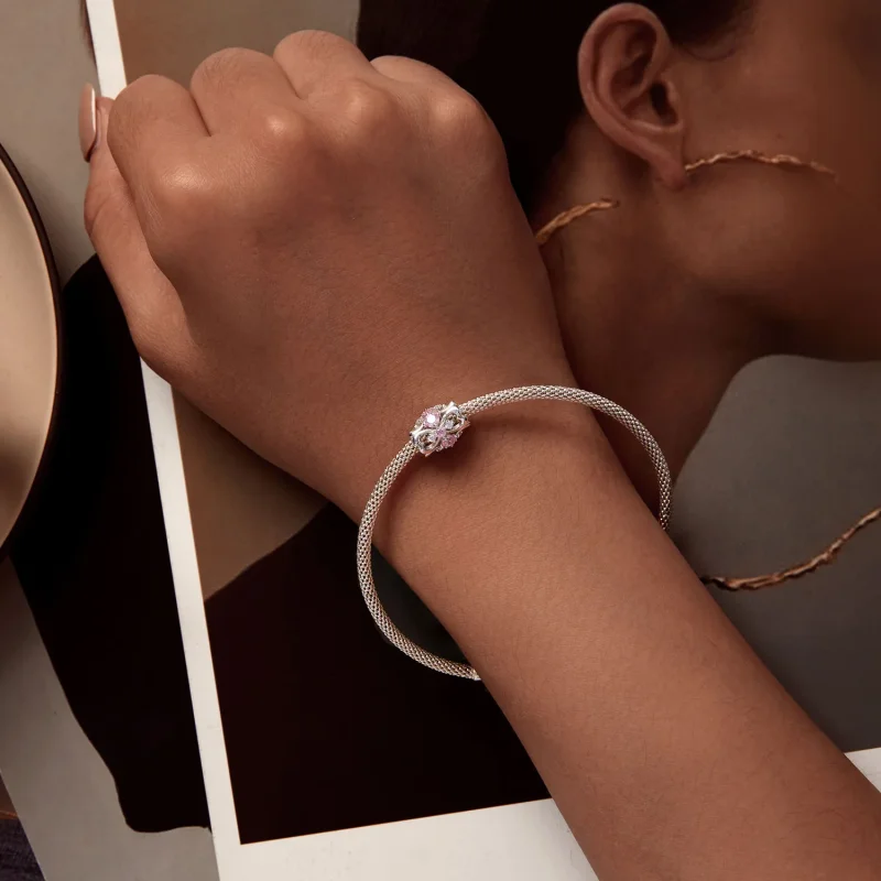 (immagine per) Charm a forma di cuore con cintura stretta di stile Pandora - BSC924 - Visualizza 6