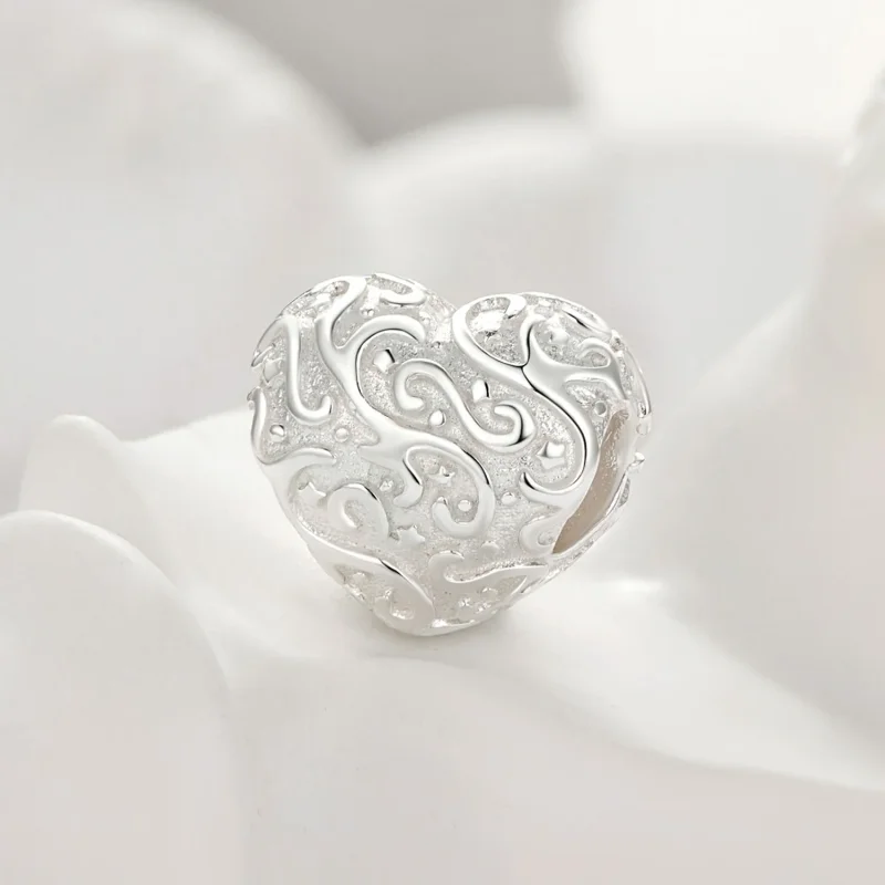 (immagine per) Charm a forma di cuore con motivo stile Pandora - SCC2618 - Visualizza 2