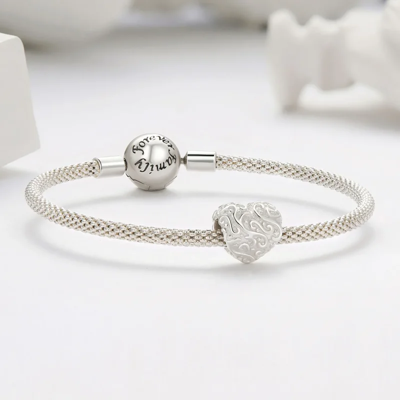 (immagine per) Charm a forma di cuore con motivo stile Pandora - SCC2618 - Visualizza 5