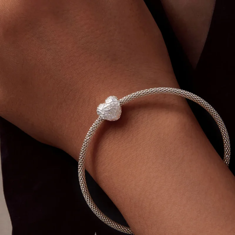 (immagine per) Charm a forma di cuore con motivo stile Pandora - SCC2618 - Visualizza 7