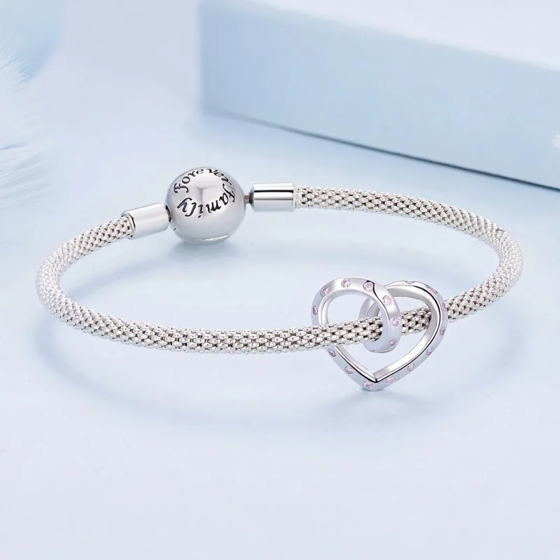 (immagine per) Charm a forma di cuore intrecciato in stile Pandora - BSC928 - Visualizza 5
