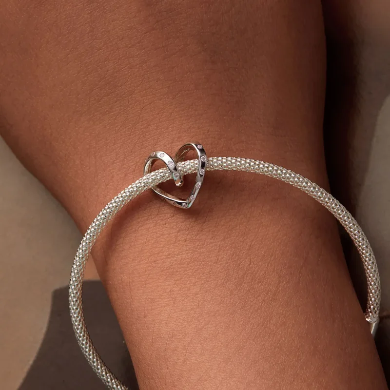 (immagine per) Charm a forma di cuore intrecciato in stile Pandora - BSC928 - Visualizza 7