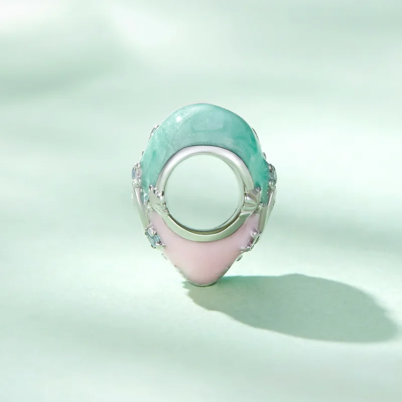 (immagine per) Charm a forma di cuore Pandora Style per Pasqua - BSC782 - Visualizza 3