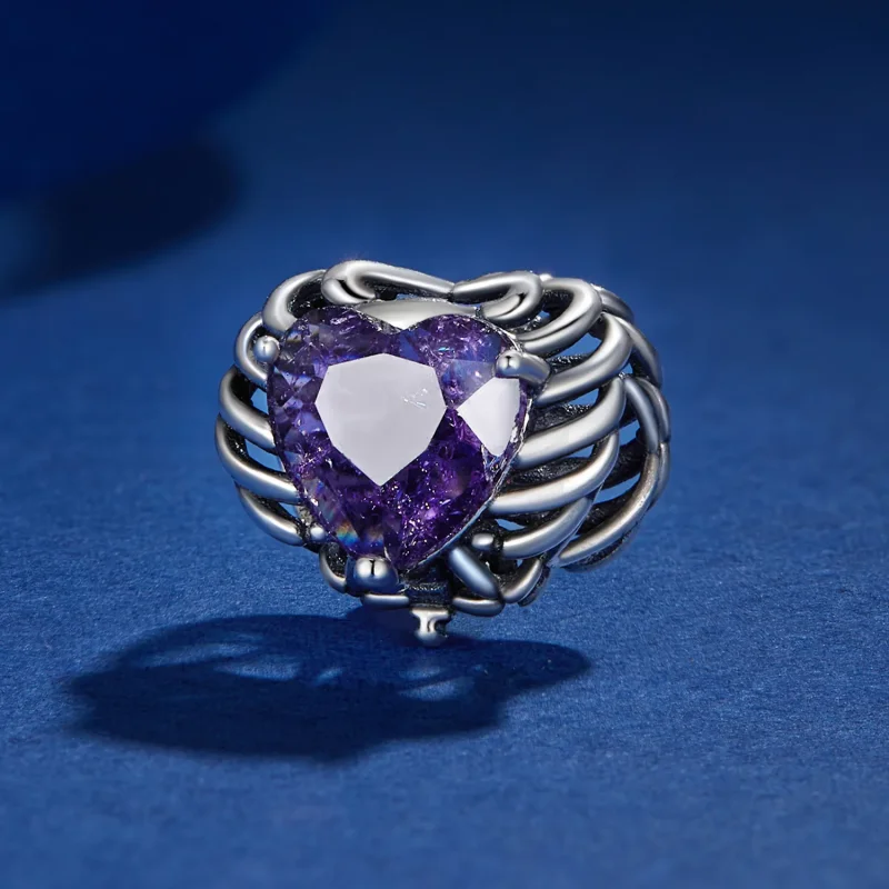 (immagine per) Charm a forma di cuore scheletro in stile Pandora - BSC910 - Visualizza 2