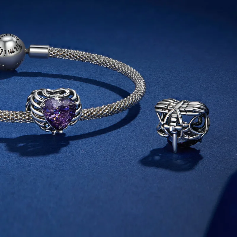 (immagine per) Charm a forma di cuore scheletro in stile Pandora - BSC910 - Visualizza 4