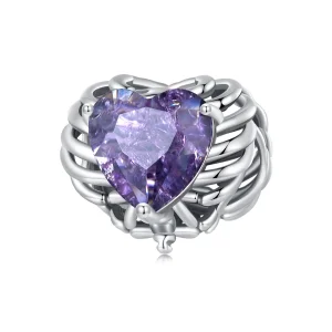 Charm a forma di cuore scheletro in stile Pandora - BSC910 (immagine per) Charm a forma di cuore scheletro in stile Pandora - BSC910